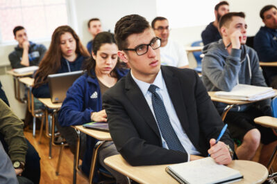 photo of professional student in classroom