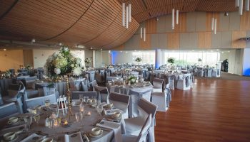 tables and view of dance floor