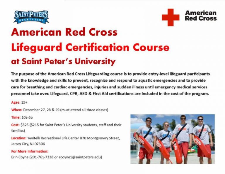 American Red Cross Lifeguard Certification Course Available on Campus